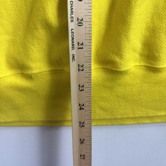 Vintage Champion Reverse Weave Pullover Yellow Sweatshirt Crew Neck Size Medium - Picture 9 of 11
